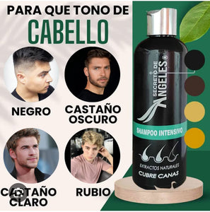 Cubrecanas Shampoo Negro - Secreto de Angeles