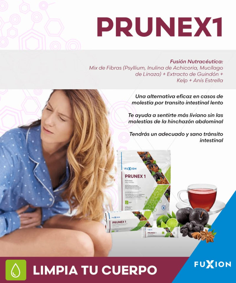 ¡LIBERA EL TRÁNSITO  EN TU SISTEMA DIGESTIVO CON PRUNEX1!